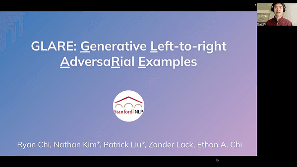 GLARE: Generative Left-to-right AdversaRial Examples