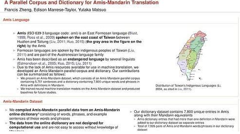 A Parallel Corpus and Dictionary for Amis-Mandarin Translation