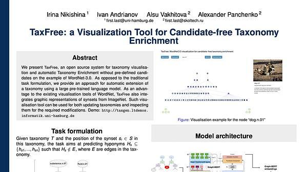 TaxFree: a Visualization Tool for Candidate-free Taxonomy Enrichment