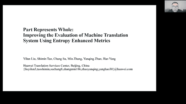 Part Represents Whole: Improving the Evaluation of Machine Translation System Using Entropy Enhanced Metrics