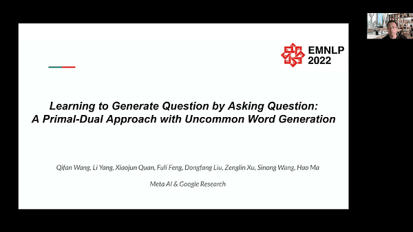 Learning to Generate Question by Asking Question: A Primal-Dual Approach with Uncommon Word Generation