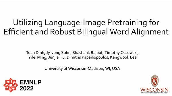Utilizing Language-Image Pretraining for Efficient and Robust Bilingual Word Alignment