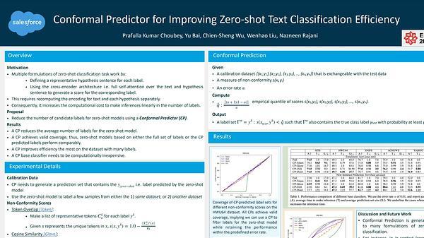 Conformal Predictor for Improving Zero-Shot Text Classification Efficiency