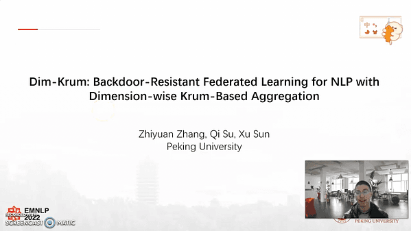 Dim-Krum: Backdoor-Resistant Federated Learning for NLP with Dimension-wise Krum-Based Aggregation