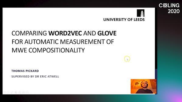 Comparing word2vec and GloVe for Automatic Measurement of MWE Compositionality