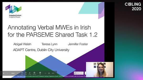 Annotating Verbal MWEs in Irish for the PARSEME Shared Task 1.2