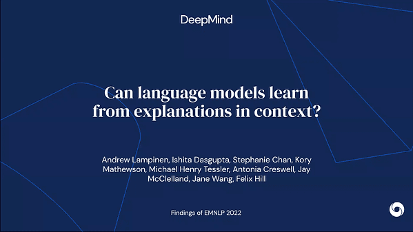 Can language models learn from explanations in context?
