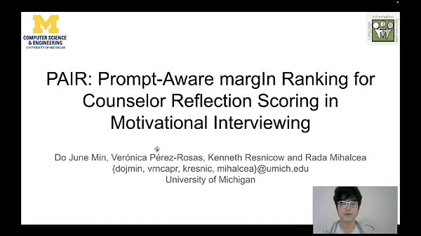 PAIR: Prompt-Aware margIn Ranking for Counselor Reflection Scoring in Motivational Interviewing