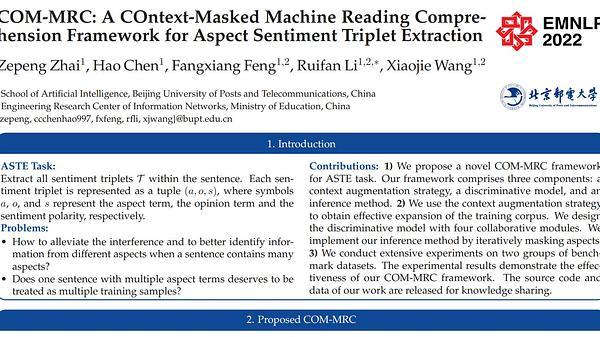 COM-MRC: A COntext-Masked Machine Reading Comprehension Framework for Aspect Sentiment Triplet Extraction