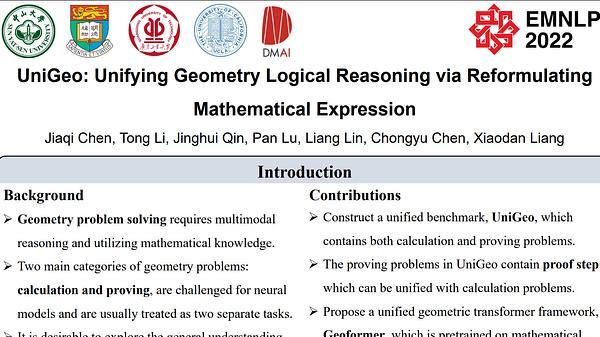 UniGeo: Unifying Geometry Logical Reasoning via Reformulating Mathematical Expression