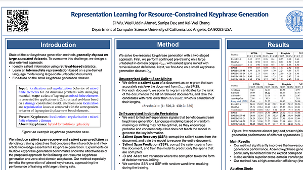 Representation Learning for Resource-Constrained Keyphrase Generation
