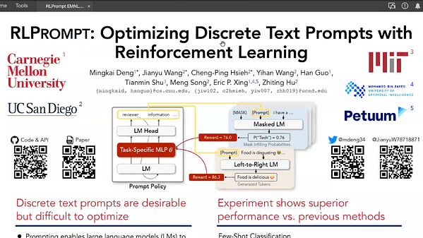 RLPrompt: Optimizing Discrete Text Prompts with Reinforcement Learning