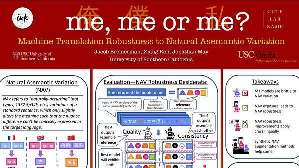 Machine Translation Robustness to Natural Asemantic Variation