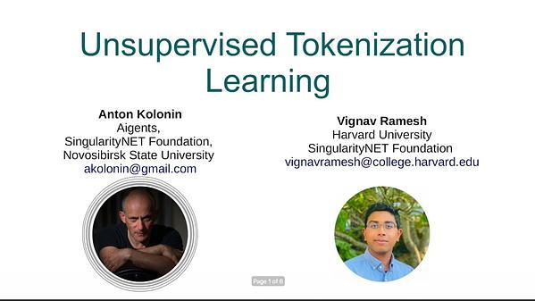 Unsupervised Tokenization Learning