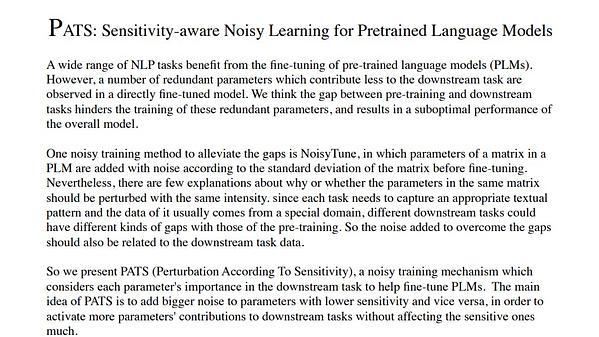 PATS: Sensitivity-aware Noisy Learning for Pretrained Language Models