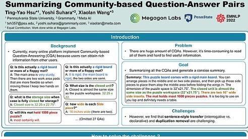 Summarizing Community-based Question-Answer Pairs