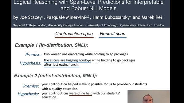 Logical Reasoning with Span-Level Predictions for Interpretable and Robust NLI Models