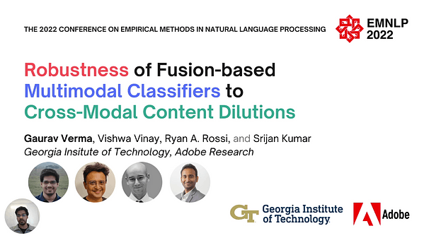 Robustness of Fusion-based Multimodal Classifiers to Cross-Modal Content Dilutions