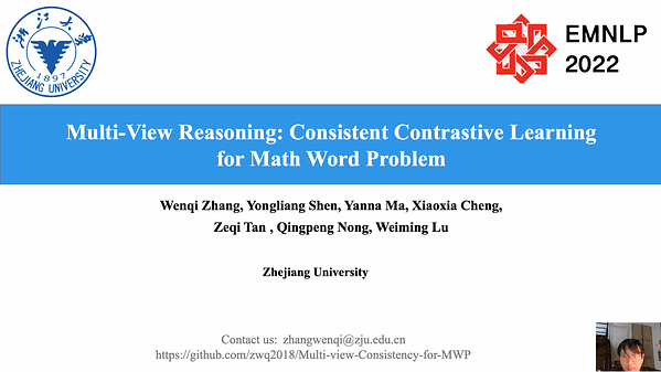 Multi-View Reasoning: Consistent Contrastive Learning for Math Word Problem