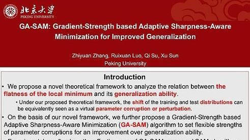 GA-SAM: Gradient-Strength based Adaptive Sharpness-Aware Minimization for Improved Generalization