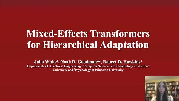 Mixed-effects transformers for hierarchical adaptation
