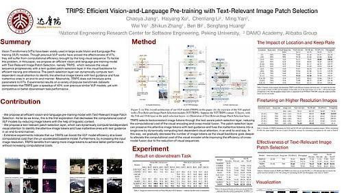 TRIPS: Efficient Vision-and-Language Pre-training with Text-Relevant Image Patch Selection
