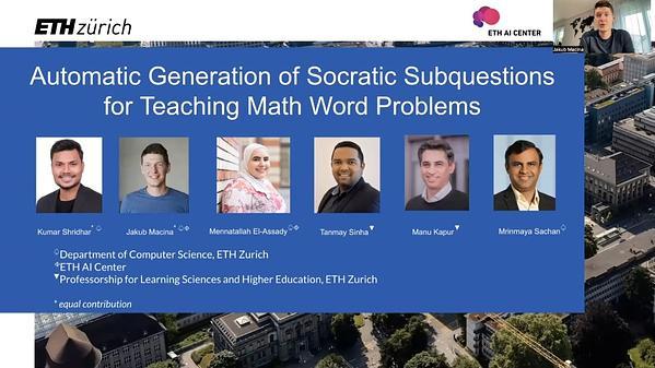 Automatic Generation of Socratic Subquestions for Teaching Math Word Problems