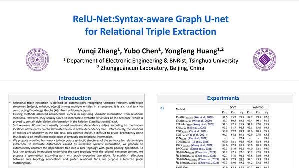 RelU-Net: Syntax-aware Graph U-Net for Relational Triple Extraction