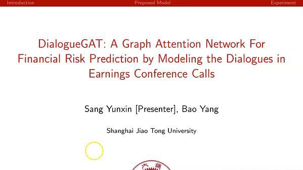 DialogueGAT: A Graph Attention Network for Financial Risk Prediction by Modeling the Dialogues in Earnings Conference Calls