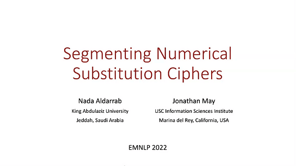 Segmenting Numerical Substitution Ciphers