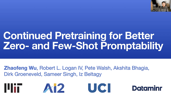 Continued Pretraining for Better Zero- and Few-Shot Promptability