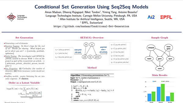 Conditional set generation using Seq2seq models