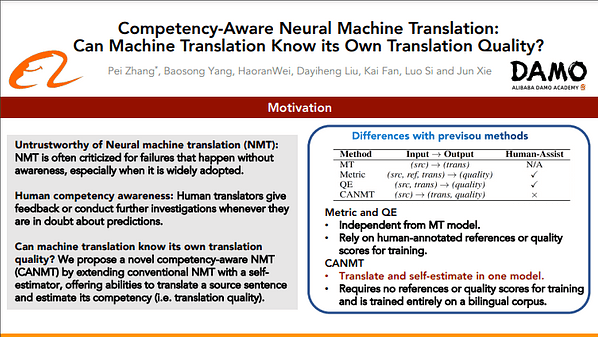 Competency-Aware Neural Machine Translation: Can Machine Translation Know its Own Translation Quality?