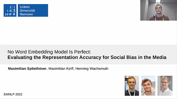 No Word Embedding Model Is Perfect: Evaluating the Representation Accuracy for Social Bias in the Media