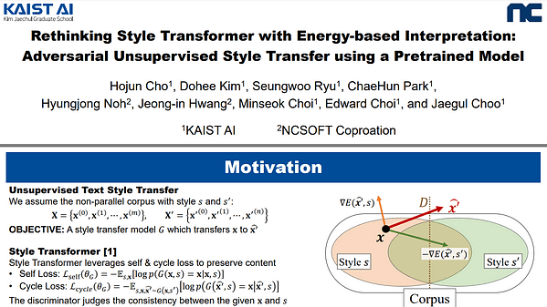 Rethinking Style Transformer with Energy-based Interpretation: Adversarial Unsupervised Style Transfer using a Pretrained Model
