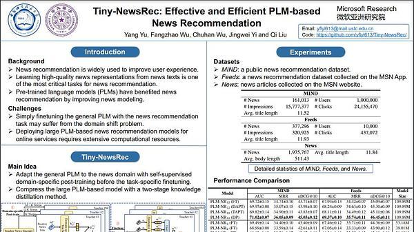 Tiny-NewsRec: Effective and Efficient PLM-based News Recommendation