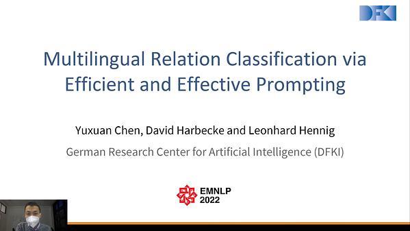 Multilingual Relation Classification via Efficient and Effective Prompting