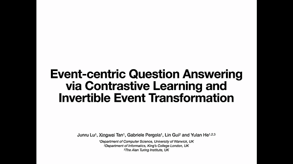 Event-Centric Question Answering via Contrastive Learning and Invertible Event Transformation