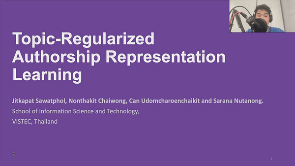 Topic-Regularized Authorship Representation Learning