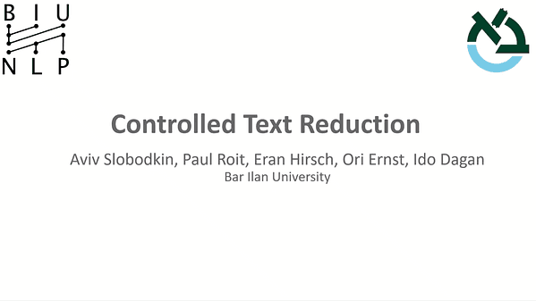 Controlled Text Reduction