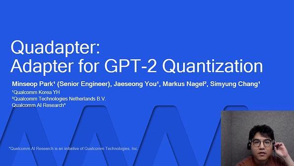Quadapter: Adapter for GPT-2 Quantization