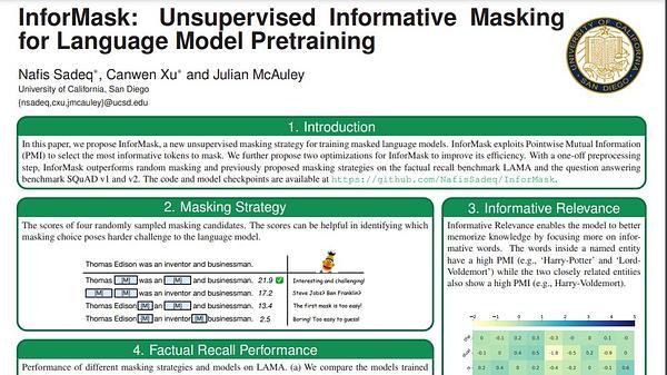 InforMask: Unsupervised Informative Masking for Language Model Pretraining