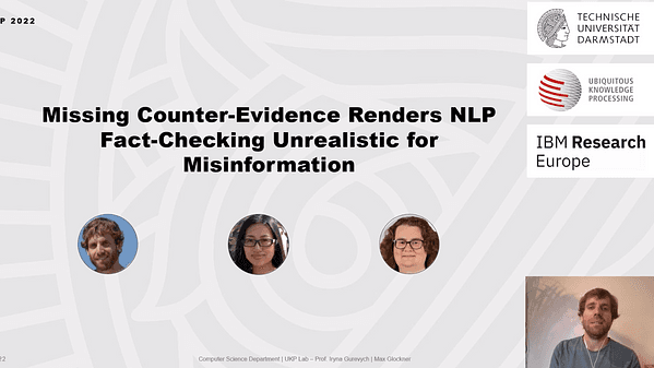 Missing Counter-Evidence Renders NLP Fact-Checking Unrealistic for Misinformation
