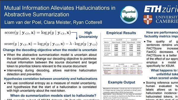 Mutual Information Alleviates Hallucinations in Abstractive Summarization