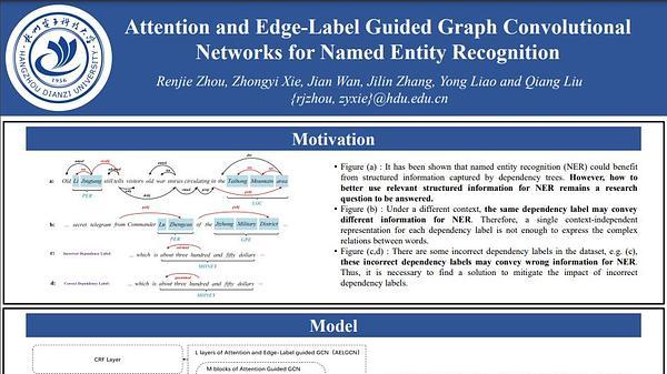 Attention and Edge-Label Guided Graph Convolutional Networks for Named Entity Recognition