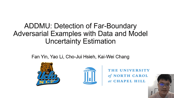 ADDMU: Detection of Far-Boundary Adversarial Examples with Data and Model Uncertainty Estimation