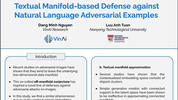 Textual Manifold-based Defense Against Natural Language Adversarial Examples