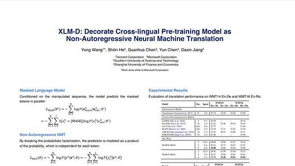 XLM-D: Decorate Cross-lingual Pre-training Model as Non-Autoregressive Neural Machine Translation