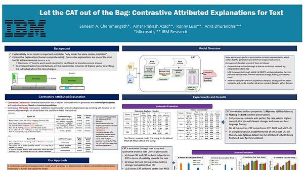 Let the CAT out of the bag: Contrastive Attributed explanations for Text
