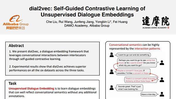 Dial2vec: Self-Guided Contrastive Learning of Unsupervised Dialogue Embeddings